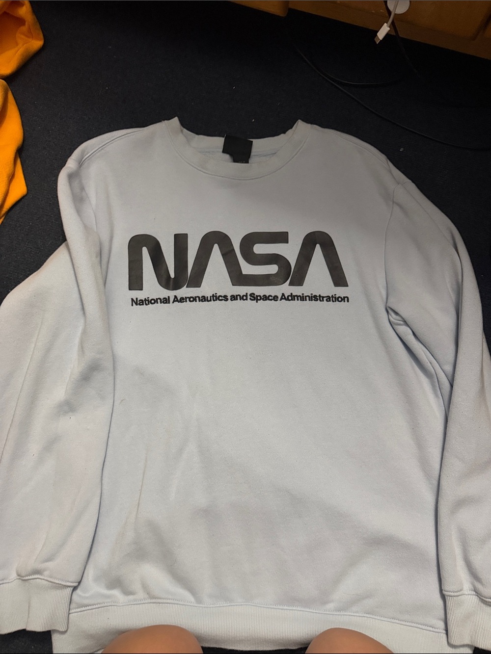 H&M Light Gray NASA Logo Crewneck Sweater